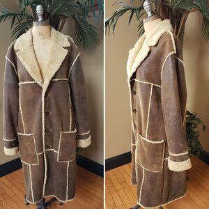 Wilson Leather Vintage Suede and Sherpa Coat